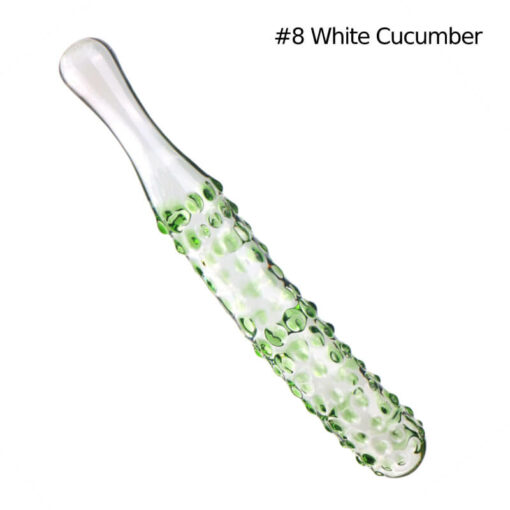 Cute Glass Vegetable Dildos Butt Plug White cucumber dildo