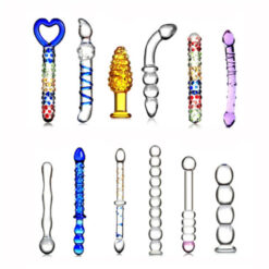 Glass Beaded And Ribbed Dildos