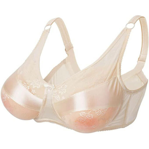 Plus Size Lace Pocket Bra For Breast Forms Complexion