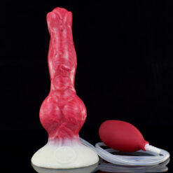 Squirting Dog Knot Dildo With Enema Kit Dildo With Suction Ball1