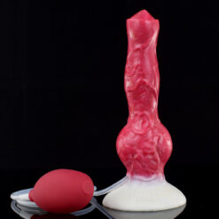 Squirting Dog Knot Dildo With Enema Kit Dildo With Suction Ball2