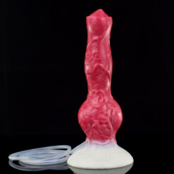 Squirting Dog Knot Dildo With Enema Kit Dildo With Tubing