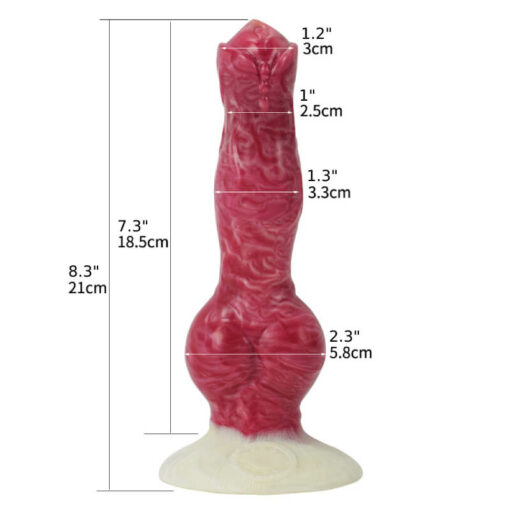 Squirting Dog Knot Dildo With Enema Kit Size