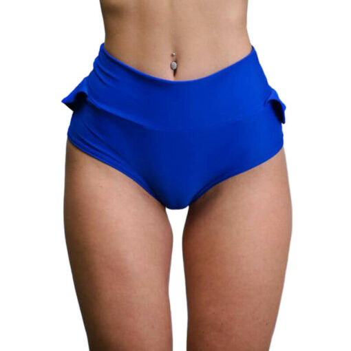 Femboy Bubble Butt Super Mini Skirt With Panty Blue Model Front