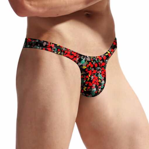 Colorful Printed Pattern Pouch Thong Model2