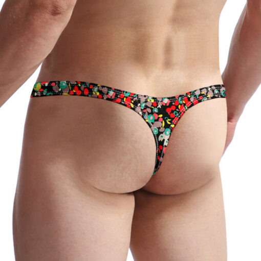 Colorful Printed Pattern Pouch Thong Model4