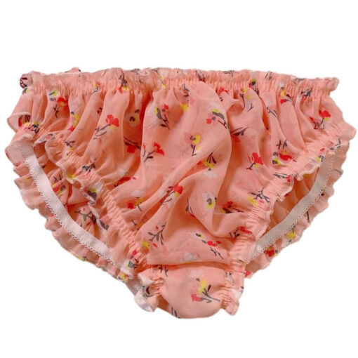 Femboy Frilly Chiffon Panties Pink Back