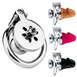 Keyless Inverted Chastity Cage With Dildo