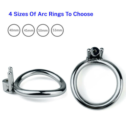 Keyless Inverted Chastity Cage With Dildo Ring Size
