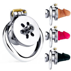 Magic Lock Inverted Chastity Cage With Dildo