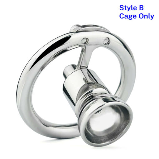 Negative Penis Cup Inverted Chastity Cage With Dildo StyleB Cage Only2