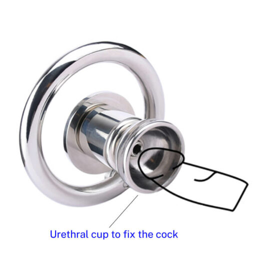 Negative Penis Cup Inverted Chastity Cage With Dildo Urethral Cup Instruction1