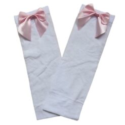 Sissy Boy Thigh Highs Bow Stockings White And Pink Butterfly3