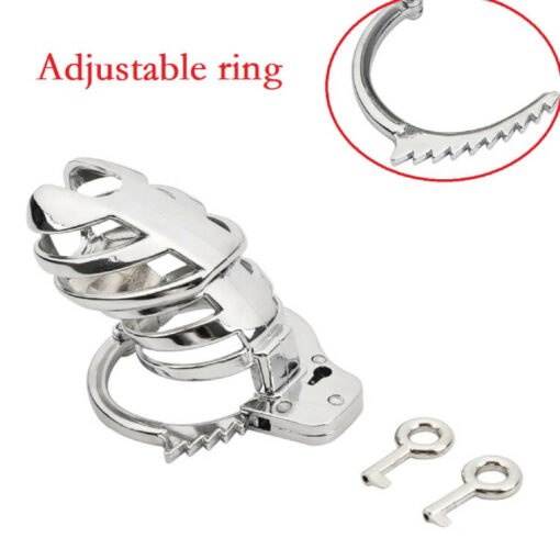 Adjustable Handcuff Metal Chastity Device Adjustable Ring