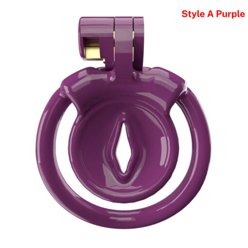 Feminine Mini Inverted Chastity Cage StyleA Purple