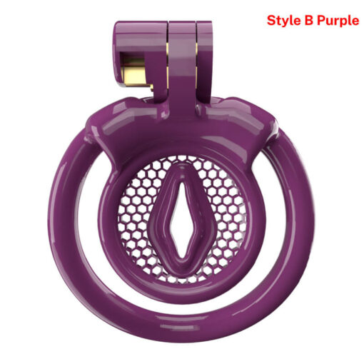 Feminine Mini Inverted Chastity Cage StyleB Purple