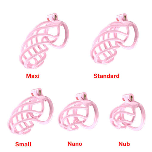 Spiral Birdcage Chastity Lock Pink Styles