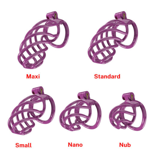 Spiral Birdcage Chastity Lock Purple Styles