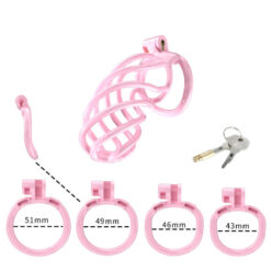 Spiral Birdcage Chastity Lock Ring Size