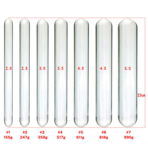 9in Icicle Glass Dildos Size