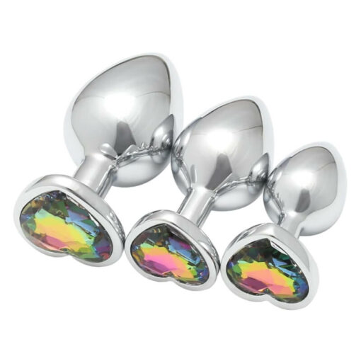 Candy Heart Jeweled Butt Plug Colorful