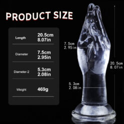 Clear Hand And Fist Dildo Size 1
