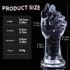Clear Hand And Fist Dildo Size 2