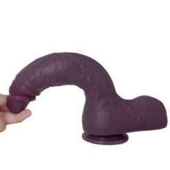 Dark Purple Realistic Cock Dildo Bending