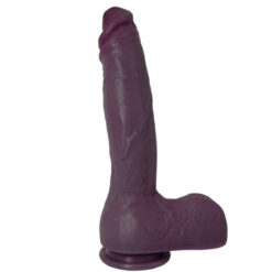 Dark Purple Realistic Cock Dildo Side 1