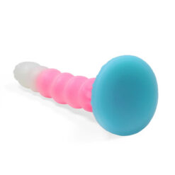Femboy Soft Pink Ribbed Dildo Suction Cup