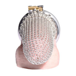 Flexible Stainless Steel Chain Mesh Chastity Cage Tip