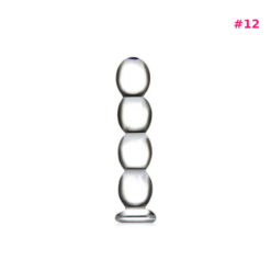 Glass Beaded And Ribbed Dildos 12