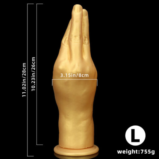 Golden Fister Hand Realistic Dildo Large Size