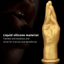 Golden Fister Hand Realistic Dildo Liquid Silicone Material