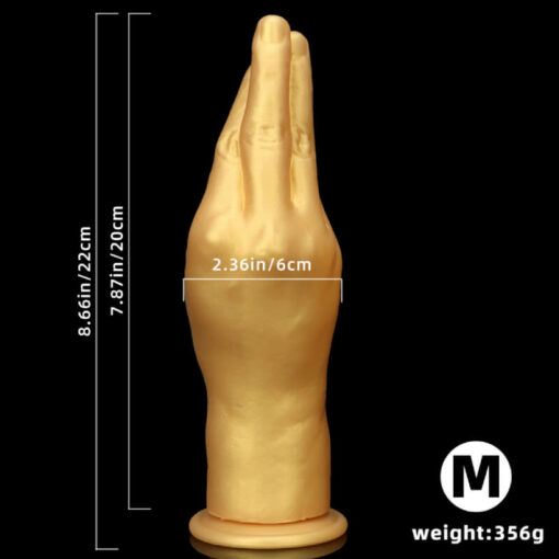 Golden Fister Hand Realistic Dildo Medium Size
