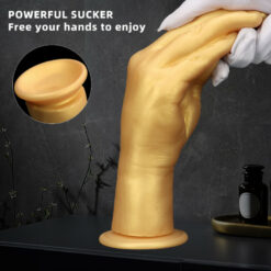 Golden Fister Hand Realistic Dildo Powerful Sucker