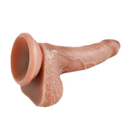 Lifelike Foreskin Dildo With Movable Testicles Suction cap