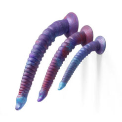 Sissy Tentacle Ribbed Dildos For Ass Training Dark Blue1