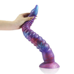 Sissy Tentacle Ribbed Dildos For Ass Training Dark Blue6