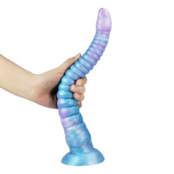 Sissy Tentacle Ribbed Dildos For Ass Training Light Blue3