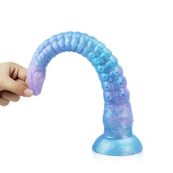 Sissy Tentacle Ribbed Dildos For Ass Training Light Blue4