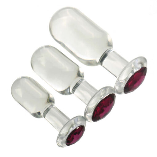 Small Jewel Icicles Glass Butt Plugs All Types 2