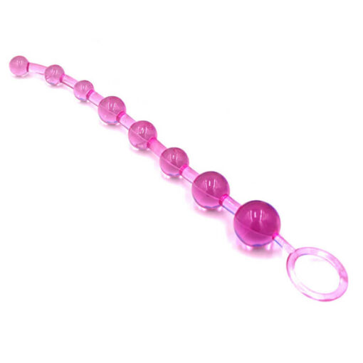 Soft Rubber Anal Beads Pink1