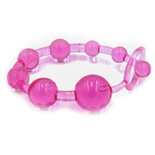 Soft Rubber Anal Beads Pink4
