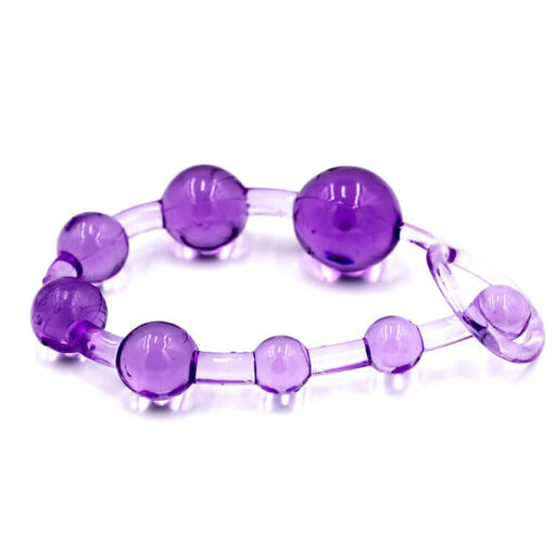 Soft Rubber Anal Beads Purple2