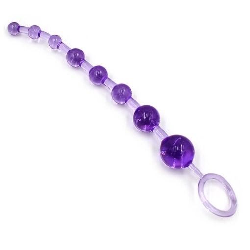 Soft Rubber Anal Beads Purple3