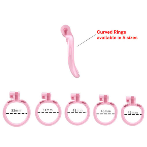Femboy Discreet Shield Tiny Chastity Cage Ring Size
