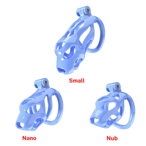 Dog Head Chastity Cage Blue