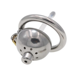 Micro Chastity Cage With Urethral Plug Front