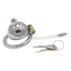 Micro Chastity Cage With Urethral Plug Side3